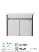 Lavabo sa ormarićem Pino Art Twist 65cm