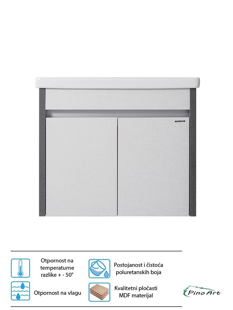 Lavabo sa ormarićem Pino Art Twist 65cm Lavabo sa ormarićem Pino Art Twist 65cm