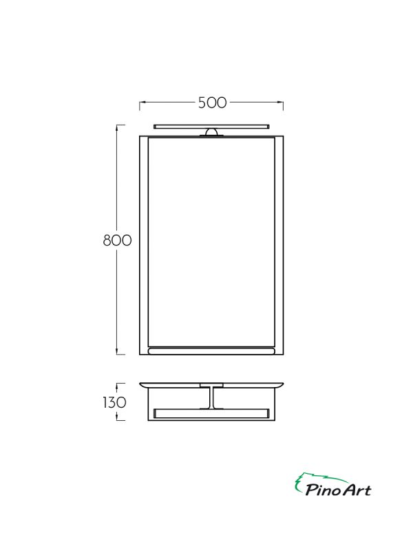 Ogledalo etažer-led svetlo Pino Art-Luxor 50cm-2
