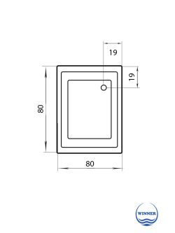 Tuš kada sa oplatom i postoljem 80x80 Sušica 80 WIN 1