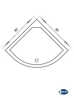 Tuš kada sa oplatom i postoljem R80x26 Lara Zomar 1
