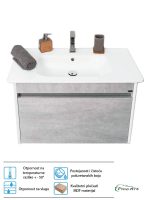 Lavabo sa ormarićem Pino Art Sharp 88cm