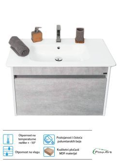 Lavabo sa ormarićem Pino Art Sharp 69.2cm