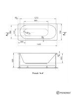 Akrilna kada ugradna 140x70 Klasik Polyagram 1