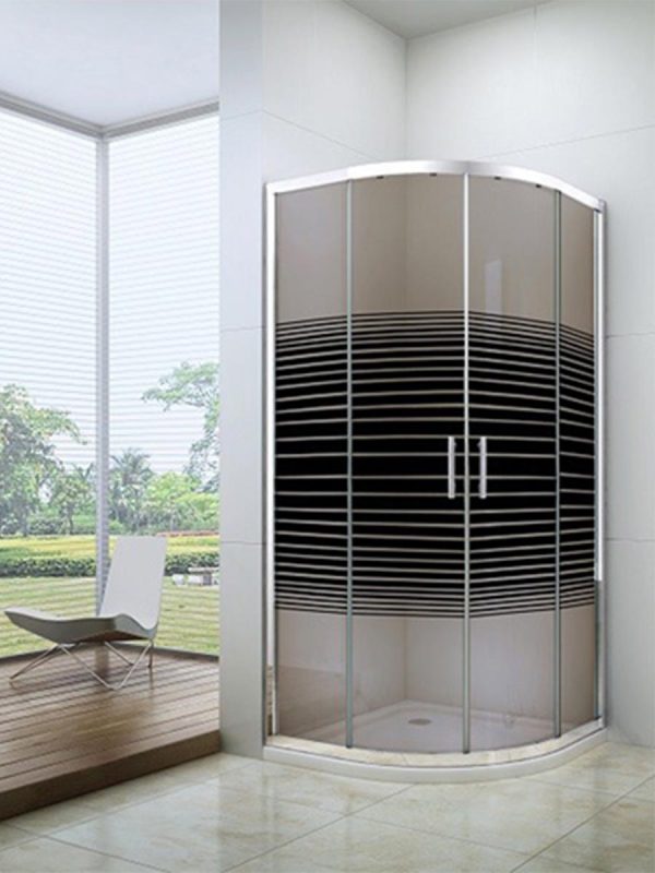 Tuš kabina R90x185cm braon staklo-pruge 6011-2
