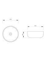 Nadgradni lavabo mat bež 41,5cm Minotti - Slika 3