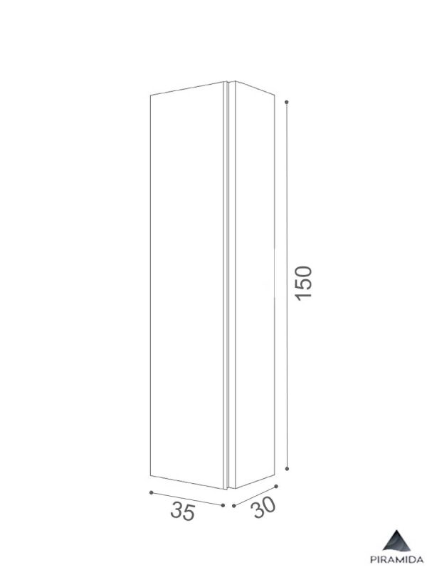 Ormarić 35x150cm Tartuf Piramida-2