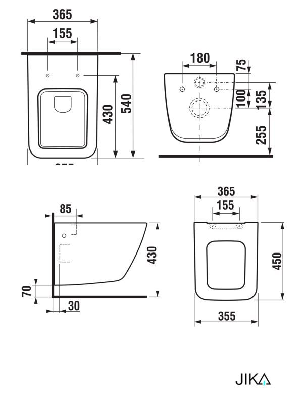 Wc šolja konzolna Jika Pure 820423 4