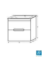 Lavabo sa ormarićem 72cm Dallas Linni-2