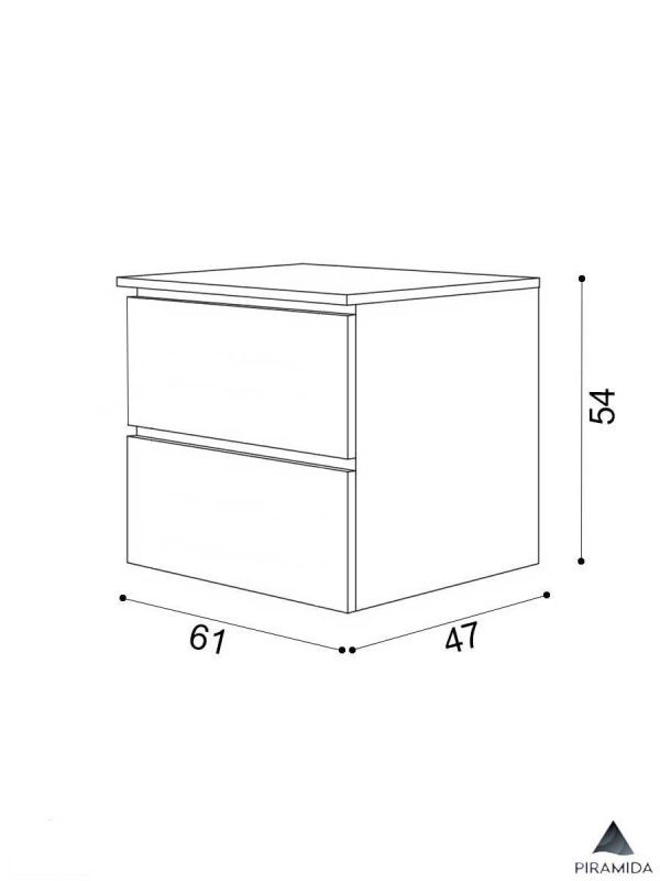 Lavabo sa ormarićem Euridika-Tartuf 60cm Piramida-3