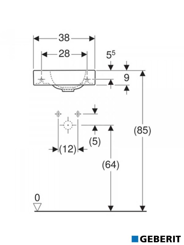 Lavabo sa ormarićem 38cm iCon Geberit-4