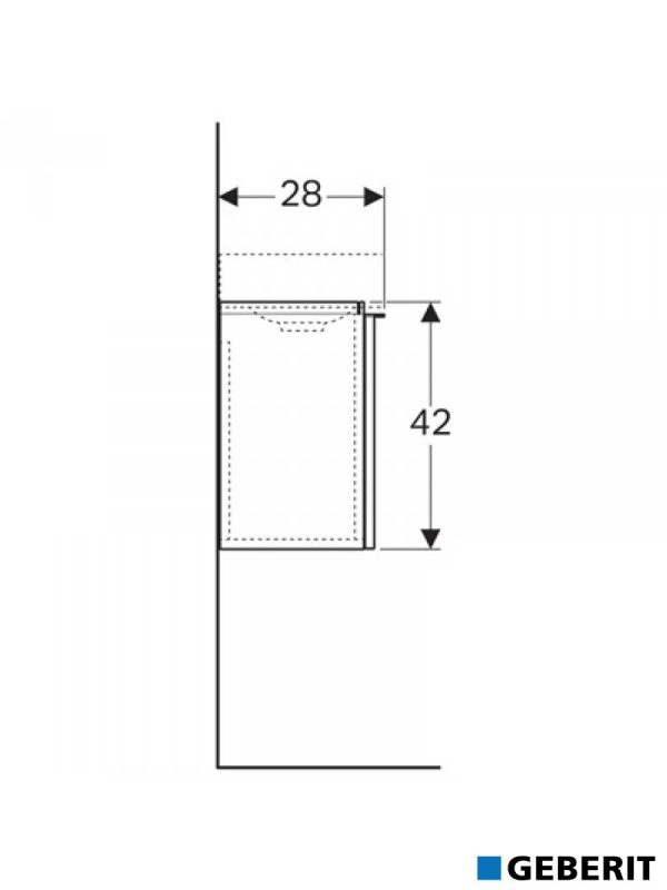 Lavabo sa ormarićem 38cm iCon Geberit-3