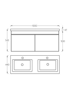 Lavabo sa ormarićem Pino-Art Rio 120cm-3