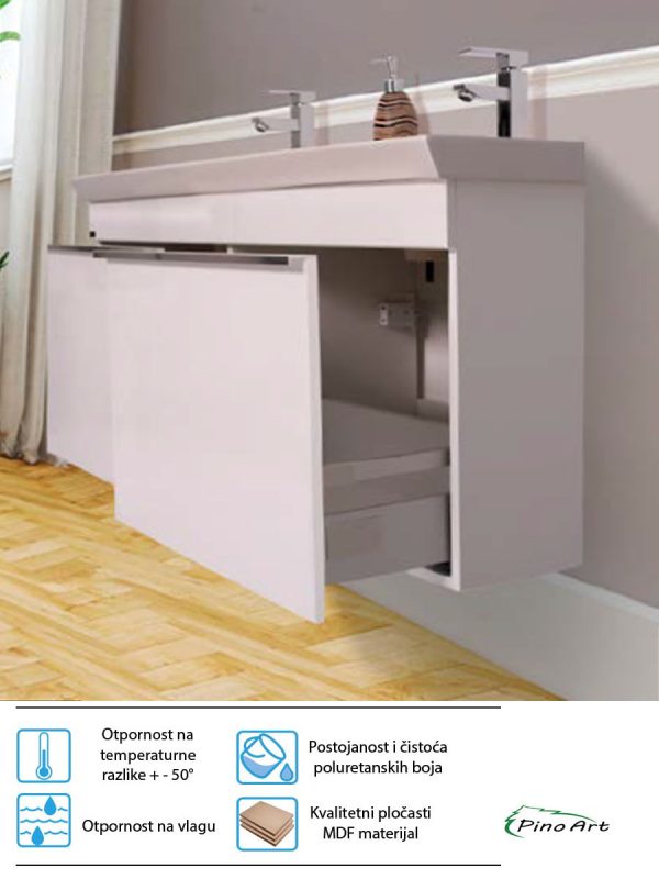 Lavabo sa ormarićem Pino-Art Rio 120cm-2