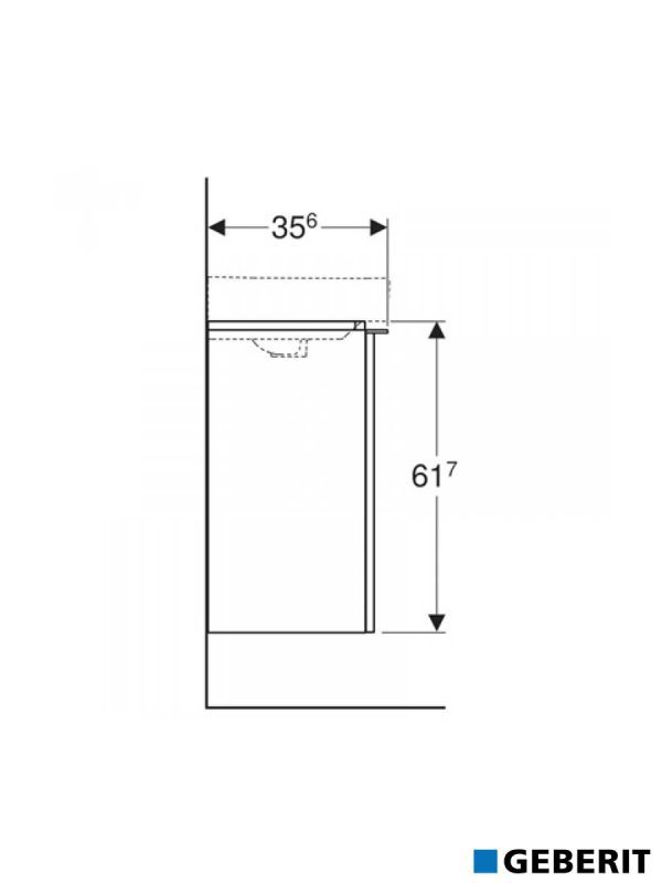 Ormarić za nadgradni lavabo 44cm Smyle Square