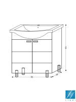 Lavabo sa ormarićem 52cm Vienna Linni