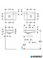 Lavabo sa ormarićem 40cm Xeno2 Geberit-4
