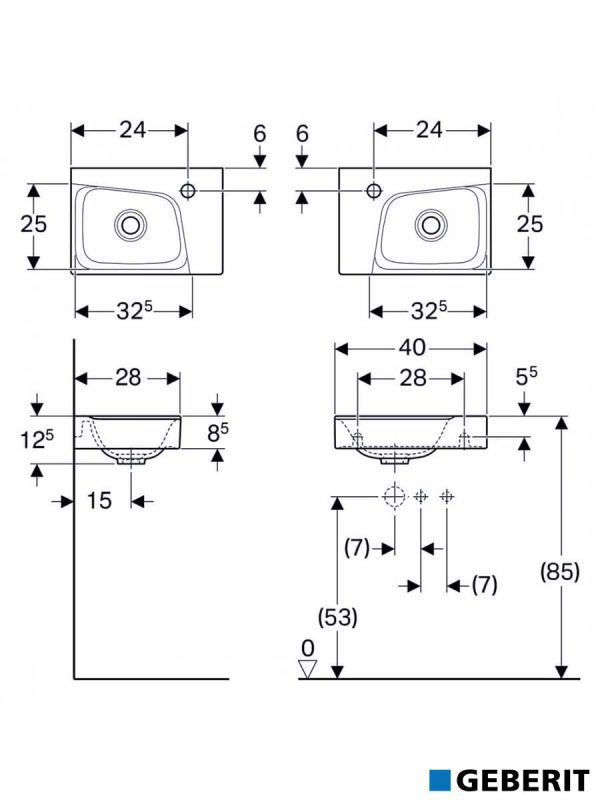 Lavabo sa ormarićem 40cm Xeno2 Geberit-4