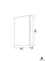 Ormarić sa ogledalom Karma-L 50cm Piramida-2