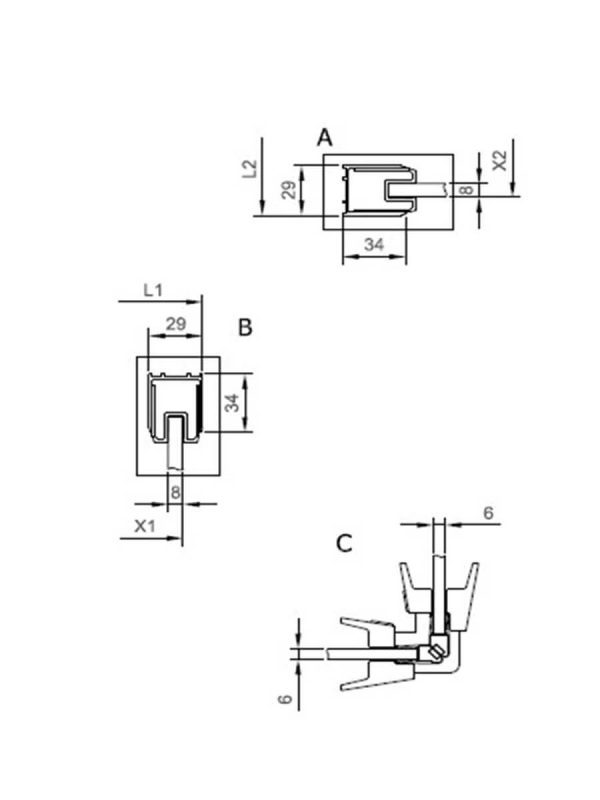Tuš kabina Kolpa-San 90x90x200cm Polaris crni-ram-3