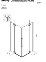 Tuš kabina Kolpa-San 90x90x200cm Polaris crni-ram-4