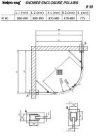 Tuš kabina Kolpa-San R90x200cm Polaris crni-ram-2