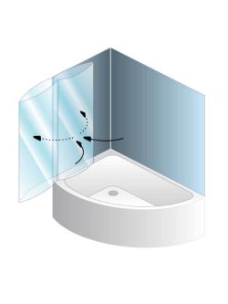 Stakleni paravan za kadu Kolpa-San 104x140cm-1