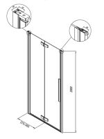 Tuš paravan Kolpa-San 80x200cm Polaris Fold-1