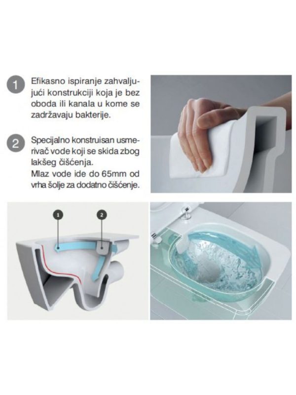 Wc šolja konzolna Integra Compact Rim-Ex Vitra - Slika 2