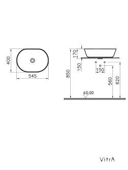 Nadgradni lavabo Geo VITRA 7427B003-0016 1