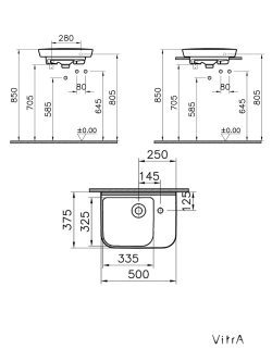 Nadgradni lavabo Sento VITRA 5945B003-0029 1