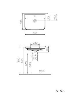 Nadgradni lavabo Sento VITRA 5946B003-0001 1