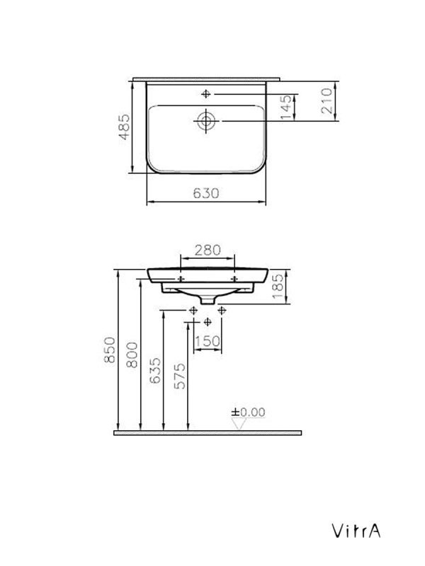 Nadgradni lavabo Sento VITRA 5946B003-0001 1