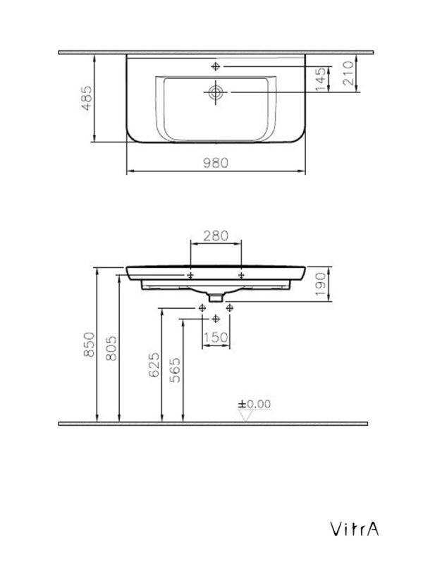 Nadgradni lavabo Sento VITRA 5947B003-0001 1