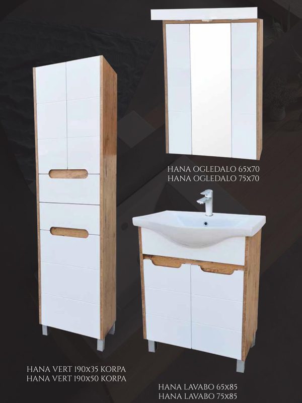 Ogledalo sa ormarićem Hana 75x70 Mirela-1