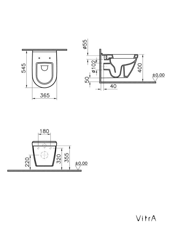 Wc šolja konzolna S50 VITRA 5618L003-0075 1