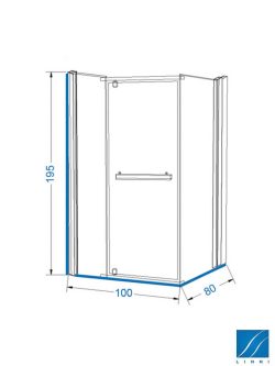 Tuš kabina Ideal-United-801005 Linni 100x80x195-1