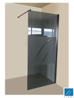 Fiksni tuš paravan Linni Elegance-Gray-logo 90x200cm