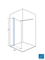 Fiksni tuš paravan Linni Ideal 80x190cm-1