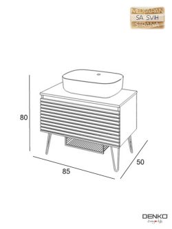 Lavabo sa ormarićem medijapan 85cm Taylan-1