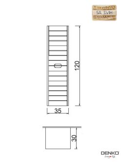 Ormar za kupatilo medijapan Bela 35cm-1