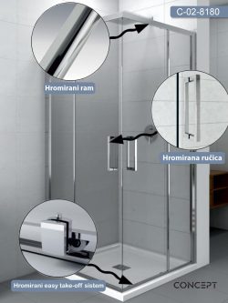 Tuš kabina C-02-8180 Concept Star Minotti-1