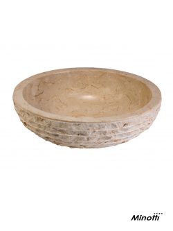 Lavabo nadgradni od kamena Lilu-rough 50cm