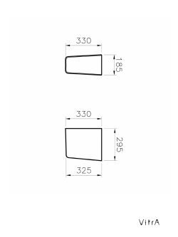 Polustub za lavabo S20 Vitra 5281L003-7201 1