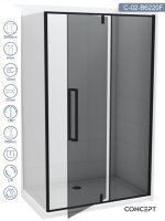 Tuš paravan C-02-B6220F Absolut-Black 90x200cm