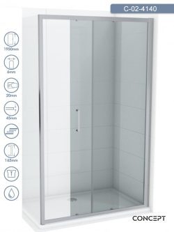 Tuš paravan C-02-4140 Concept Atlas 140x195