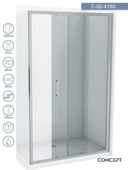 Tuš paravan C-02-4160 Concept Atlas 160x195