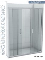 Tuš paravan C-02-P160/2 Concept Opal dupla-vrata