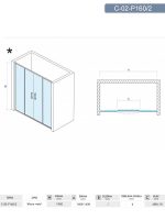 Tuš paravan C-02-P160/2 Concept Opal dupla-vrata-3