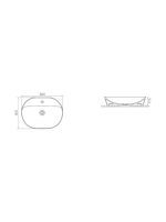 Lavabo nadgradni Elegance Esvit 60x45cm - Slika 3